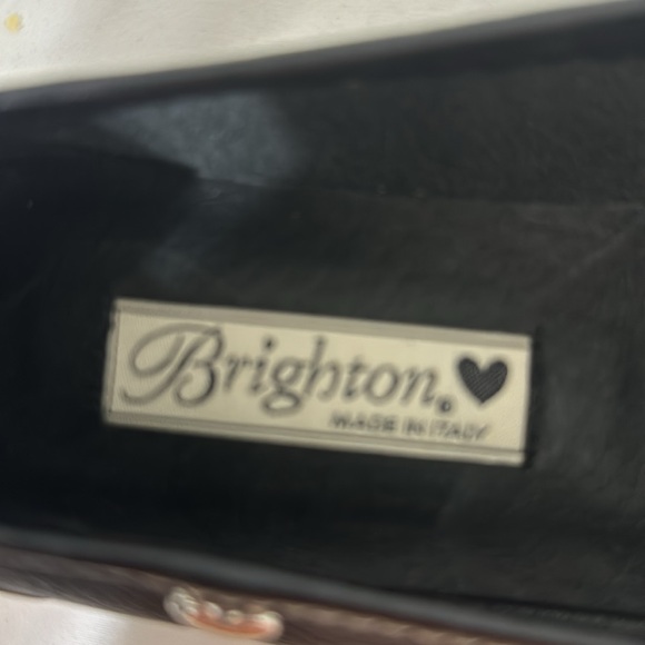 Brighton Ursa Black with Brown Detail Leather Loafer Size 8 - Picture 10 of 12